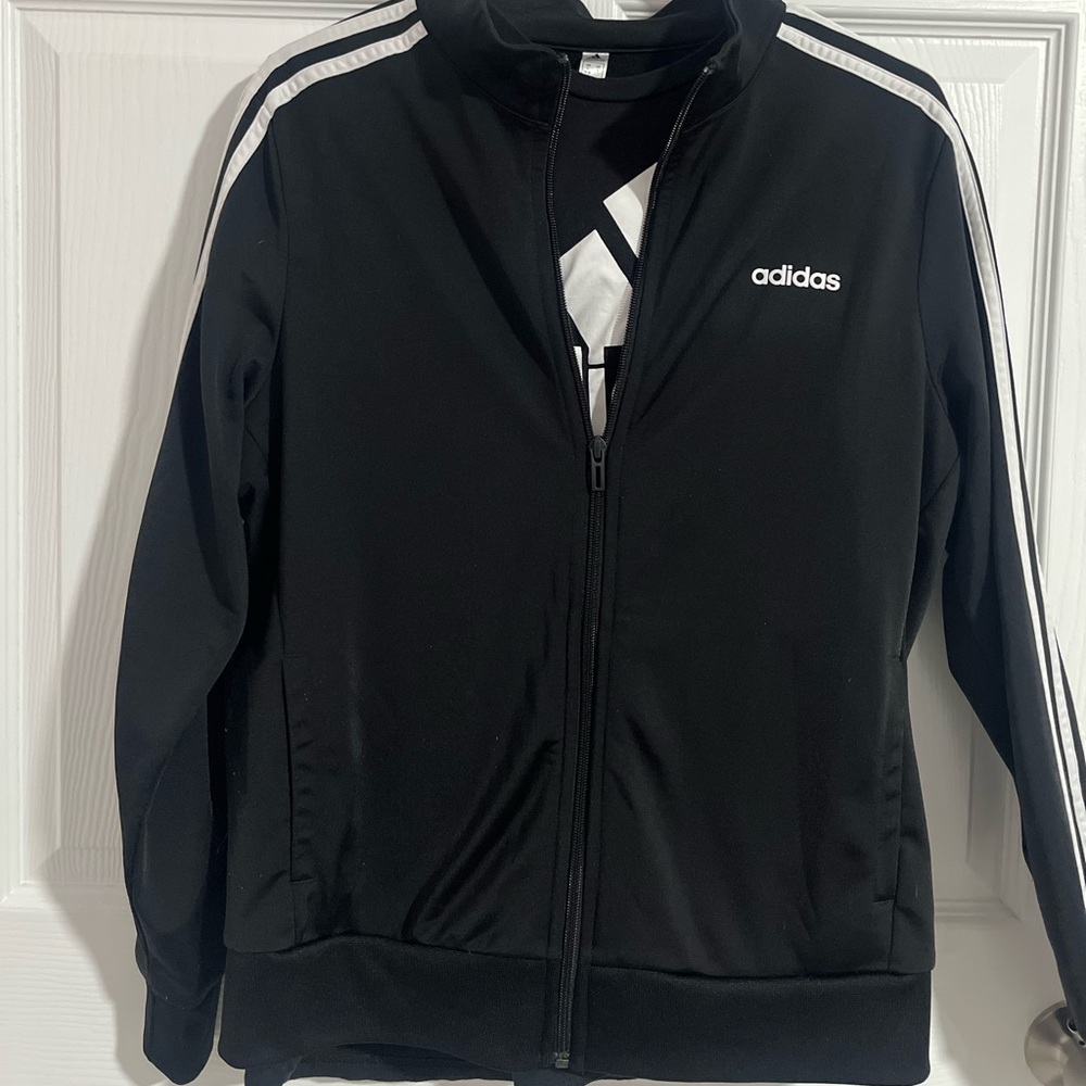 Large adidas legging tshirt and jacket black and white